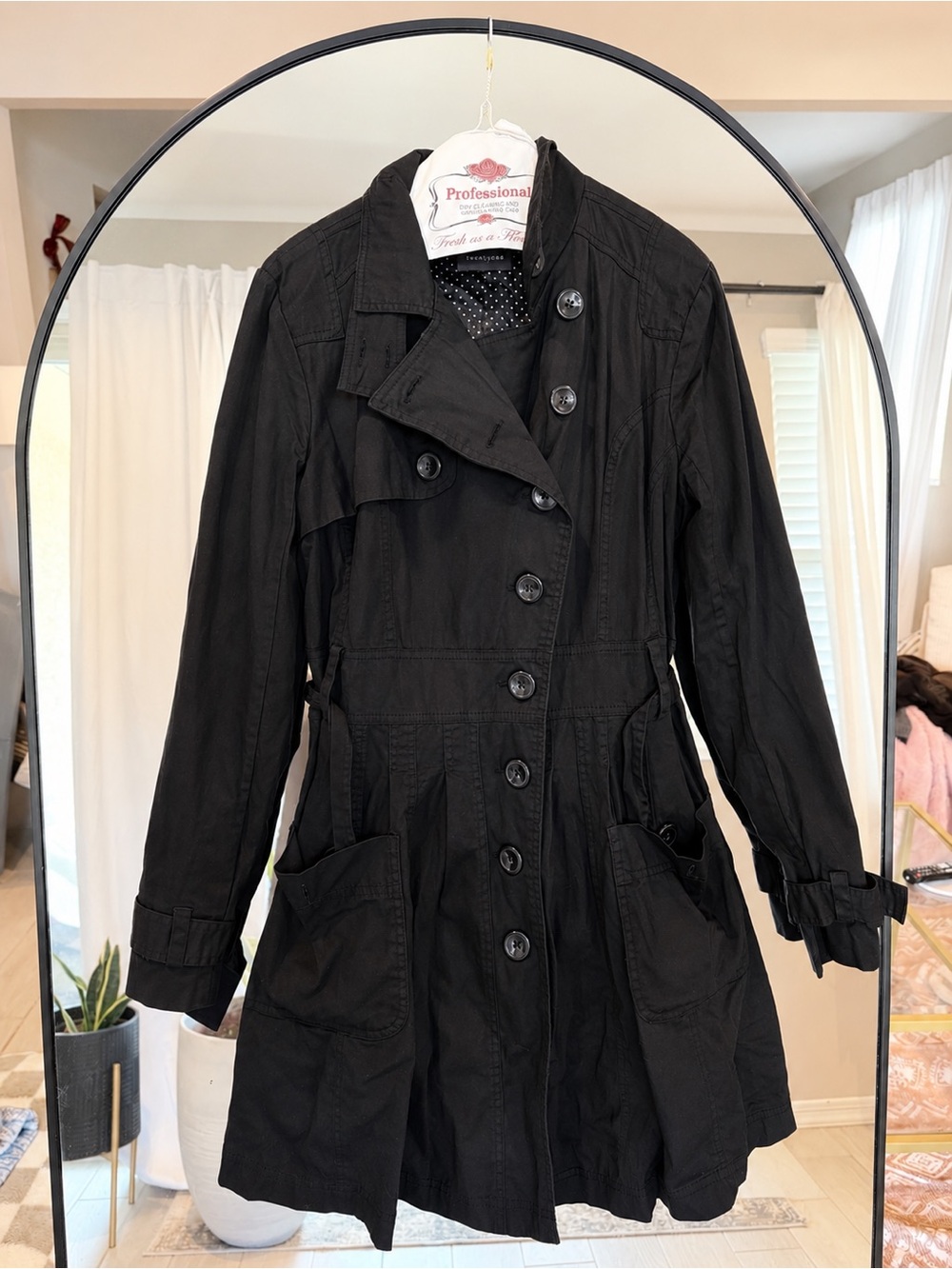 Classic Black Women's Trench Coat